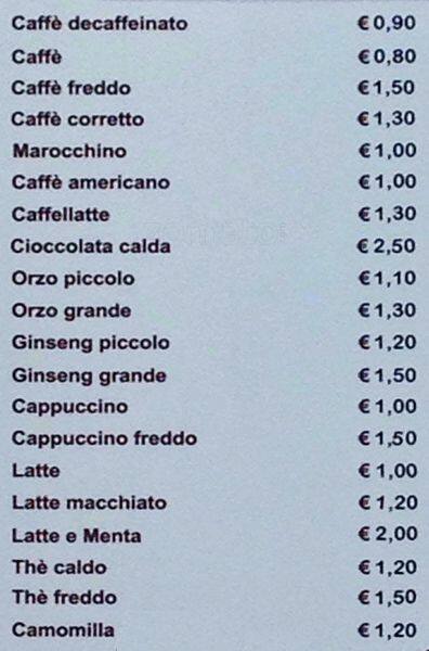 Menu di La merendina 