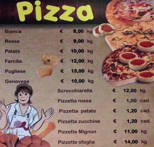 Menu di La merendina 