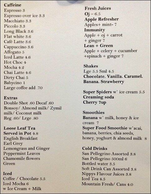 Menu At Corner Store Cafe Dulwich