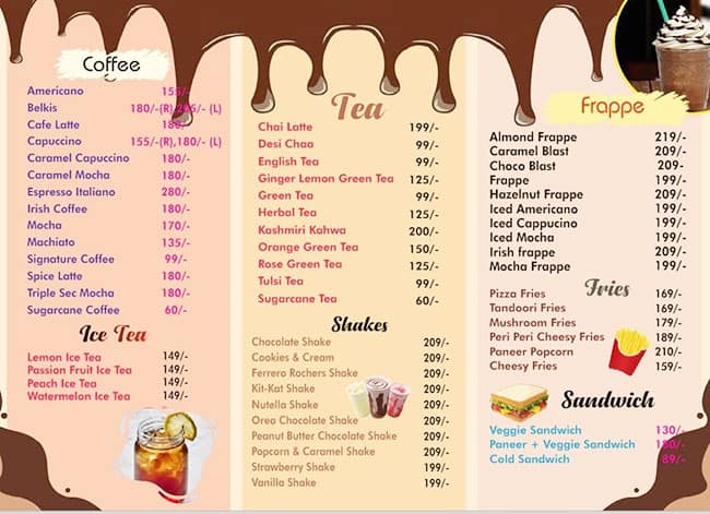 Delicious Bites menu