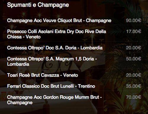 Menu di Trattoria Toscana 