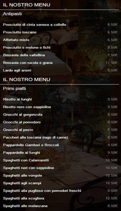 Menu di Trattoria Toscana 