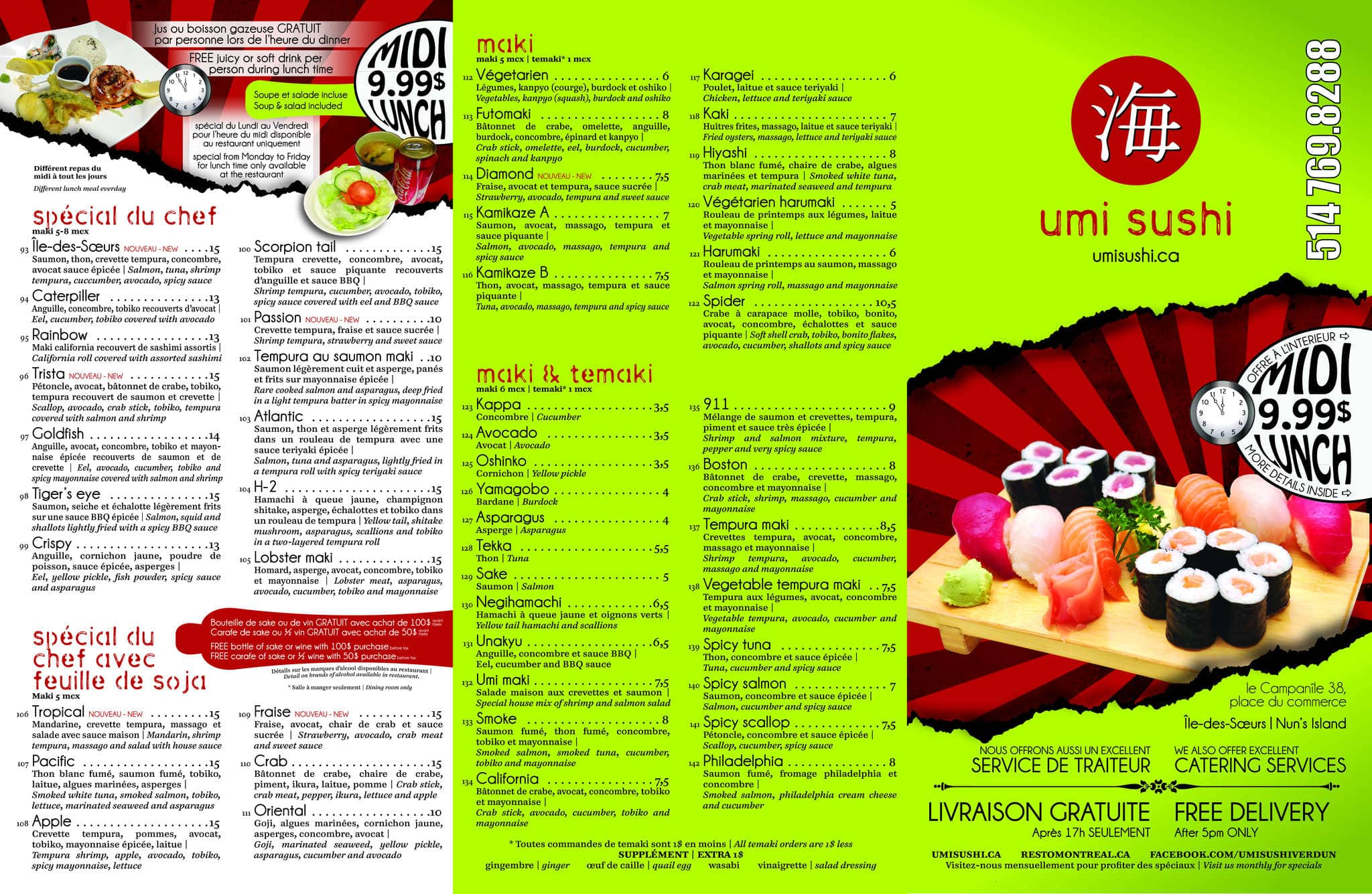 Umi Sushi Menu Menu For Umi Sushi Verdun Montreal Urbanspoon Zomato   7be6c2c4e0c5a68fe0e78dc4c31264dd 