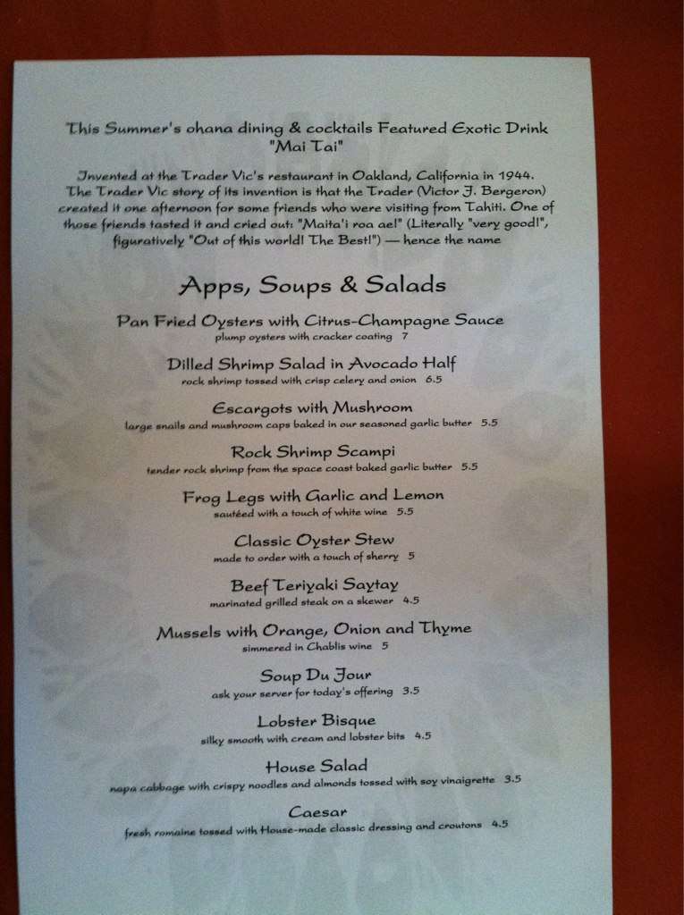ohana Casual Dining & Cocktails Menu Urbanspoon/Zomato