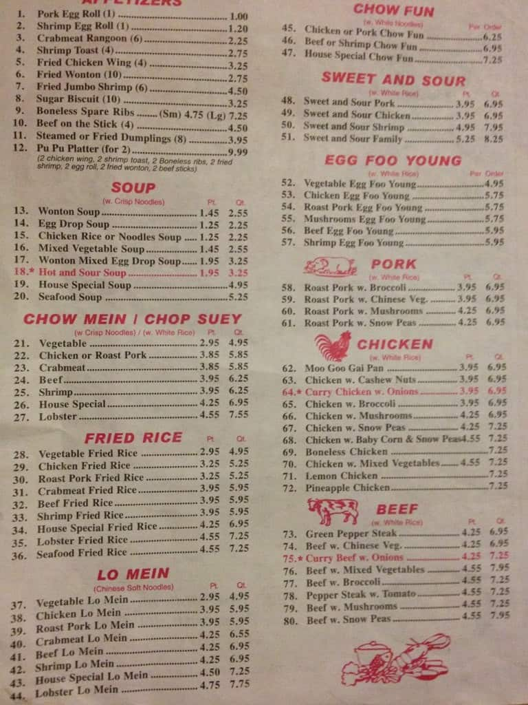 dragon express douglaston menu