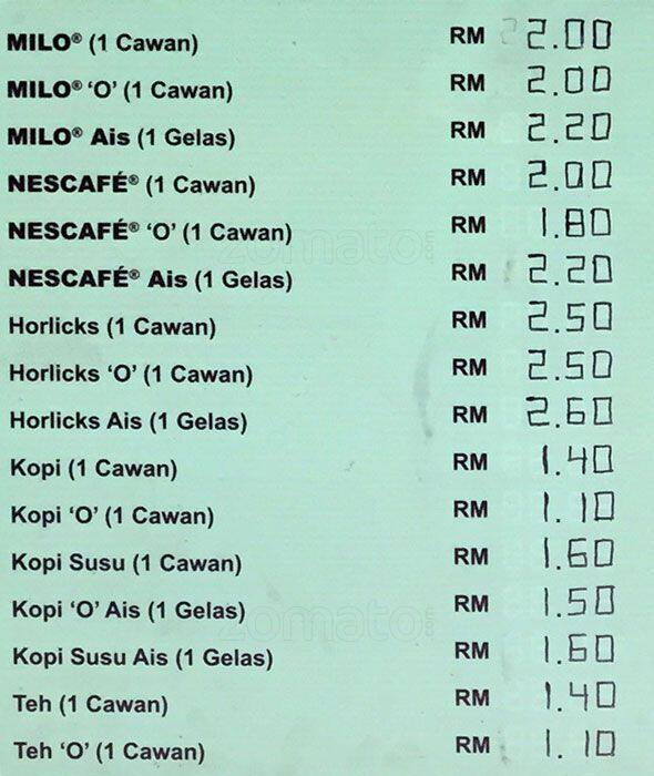 BNS Enterprise Menu, Menu for BNS Enterprise, Taman Desaria, Selangor