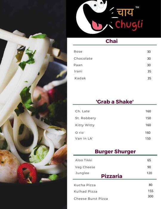 CHAI Chugli menu