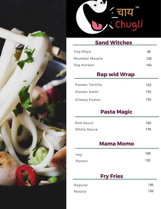 CHAI Chugli menu