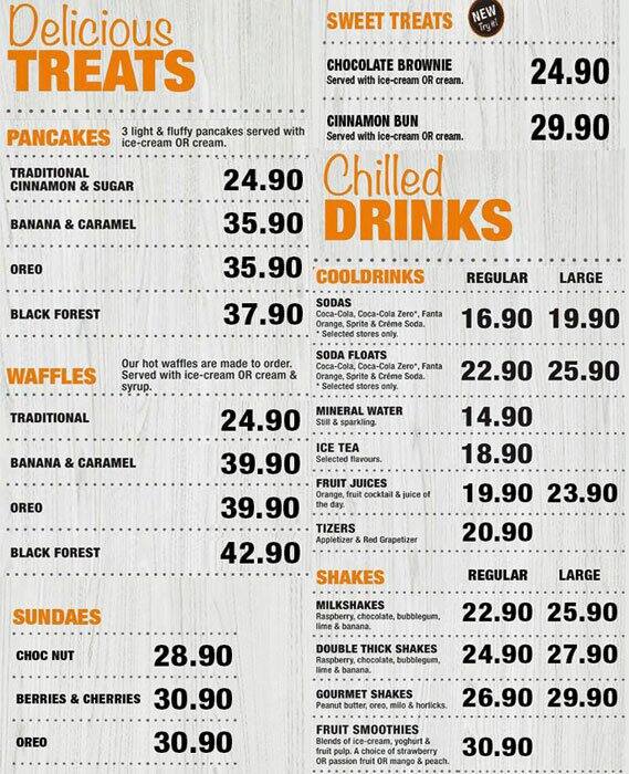Maxi's menu