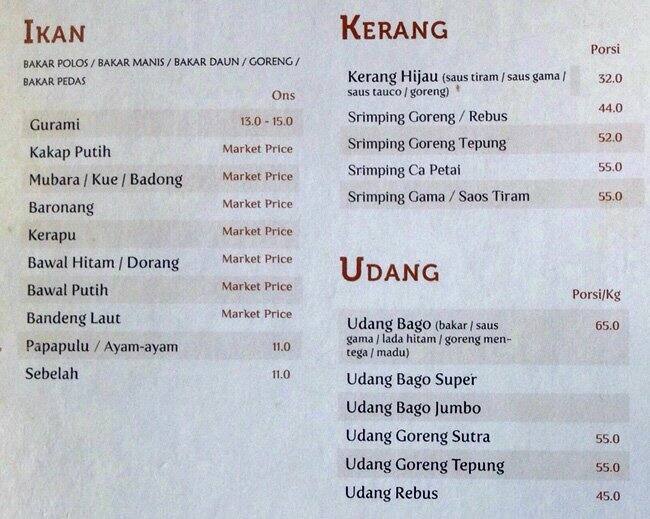 Gama Ikan Bakar & Seafood Menu Zomato Indonesia