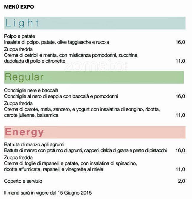Menu di Blah 