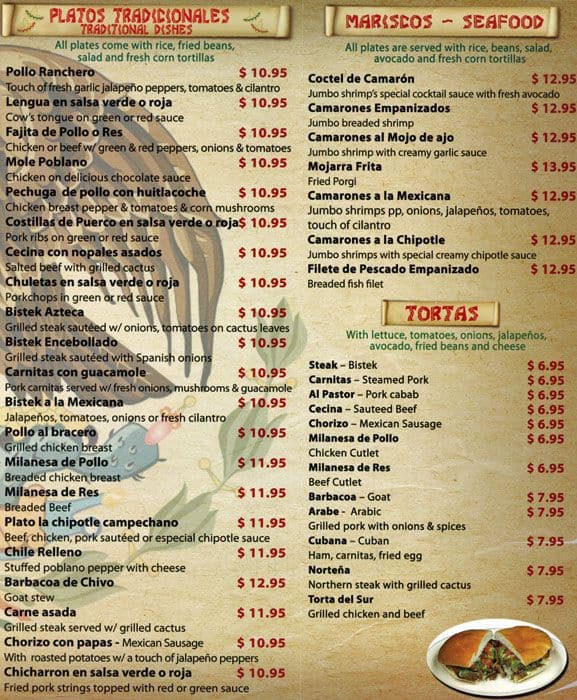 La Chipotle Menu, Menu for La Chipotle, Elmhurst, New York City