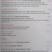 Emilia Menu Menu For Emilia Saskinbakkal Istanbul