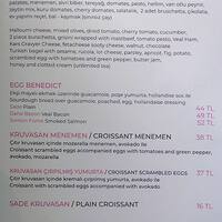 Emilia Menu Menu For Emilia Saskinbakkal Istanbul