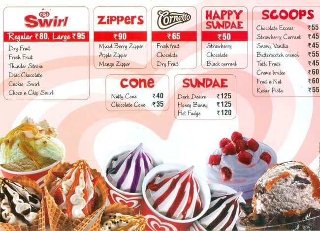 kwality walls price list