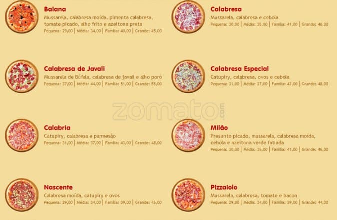 O Forno Rio Tijuca cardápio