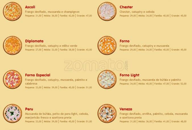O Forno Rio Tijuca cardápio