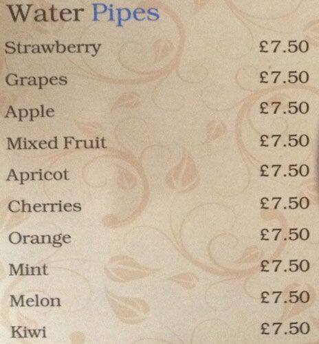 Blue Cafe menu