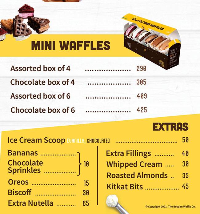 The Belgian Waffle Co Menu Menu For The Belgian Waffle Co S P Road Secunderabad