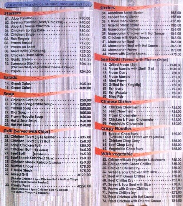 Bay Leaf Menu, Menu for Bay Leaf, Fordsburg, Inner City Zomato SA