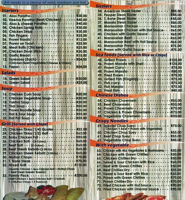 Bay Leaf Menu, Menu for Bay Leaf, Fordsburg, Johannesburg Zomato SA