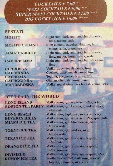 Menu di JJ's Corner. 