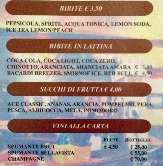 Menu di JJ's Corner. 