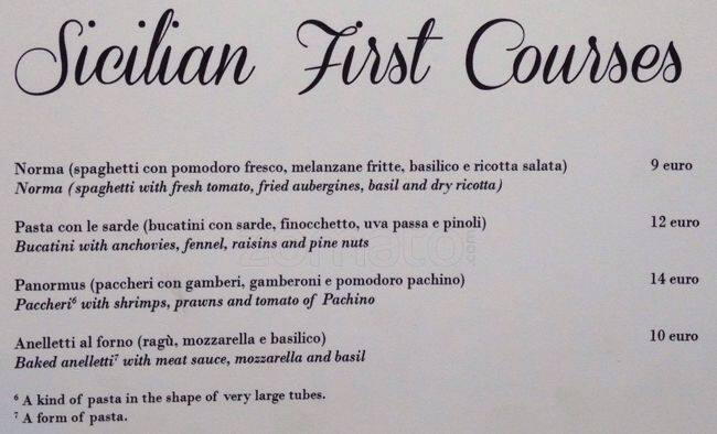 Menu di Panormus 