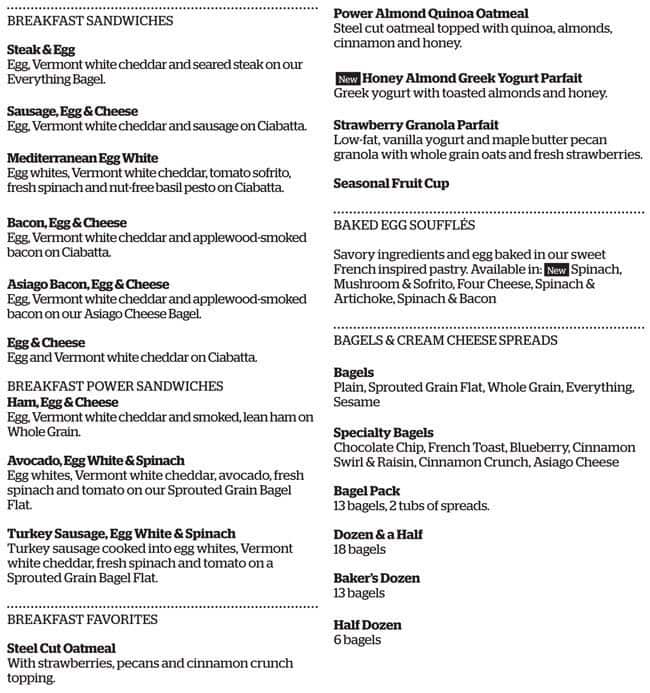 Menu At Panera Bread Cafe Austin Lakeline Mall Dr Bldg J