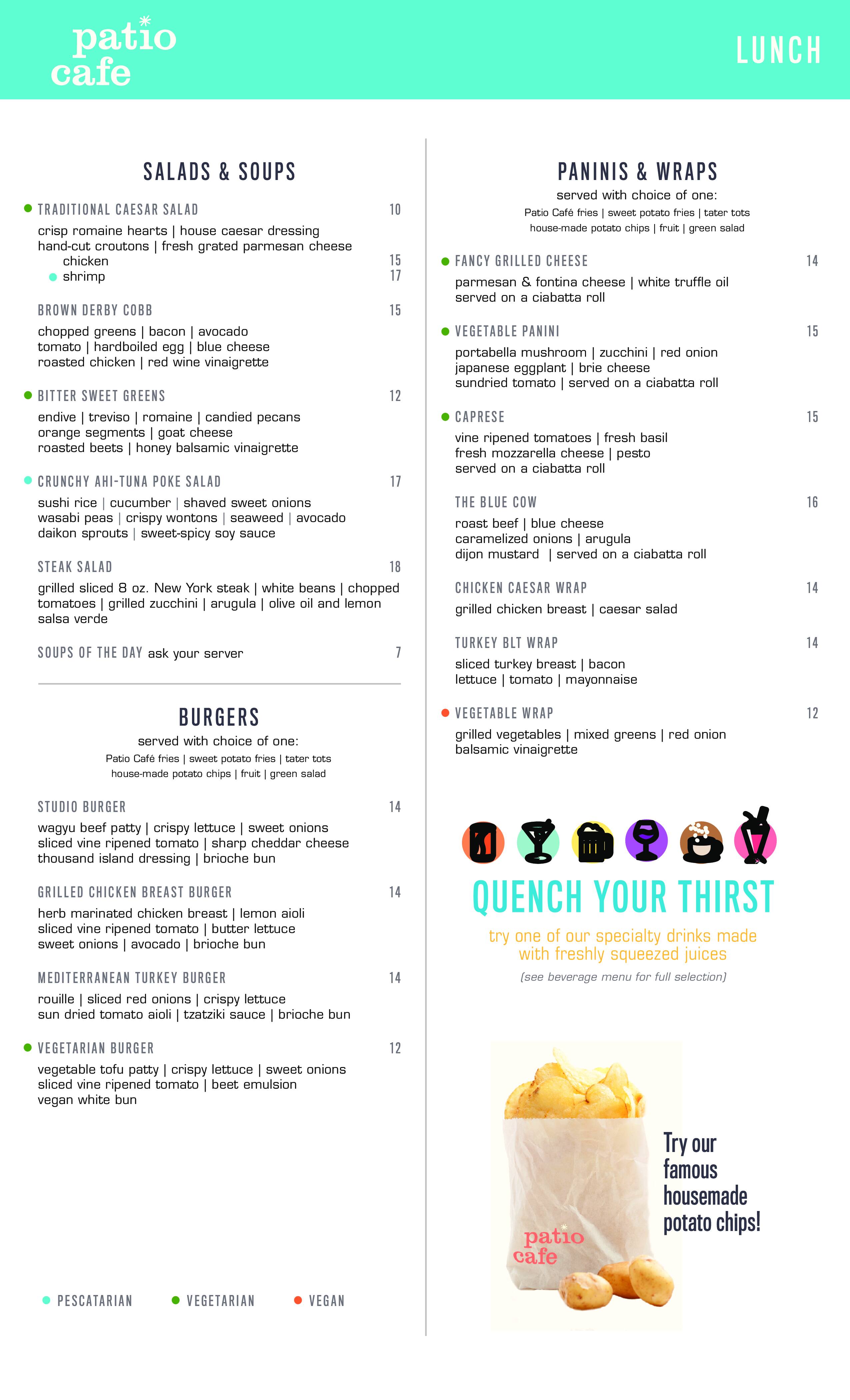 Menu at Patio Cafe, Los Angeles, Ventura Blvd