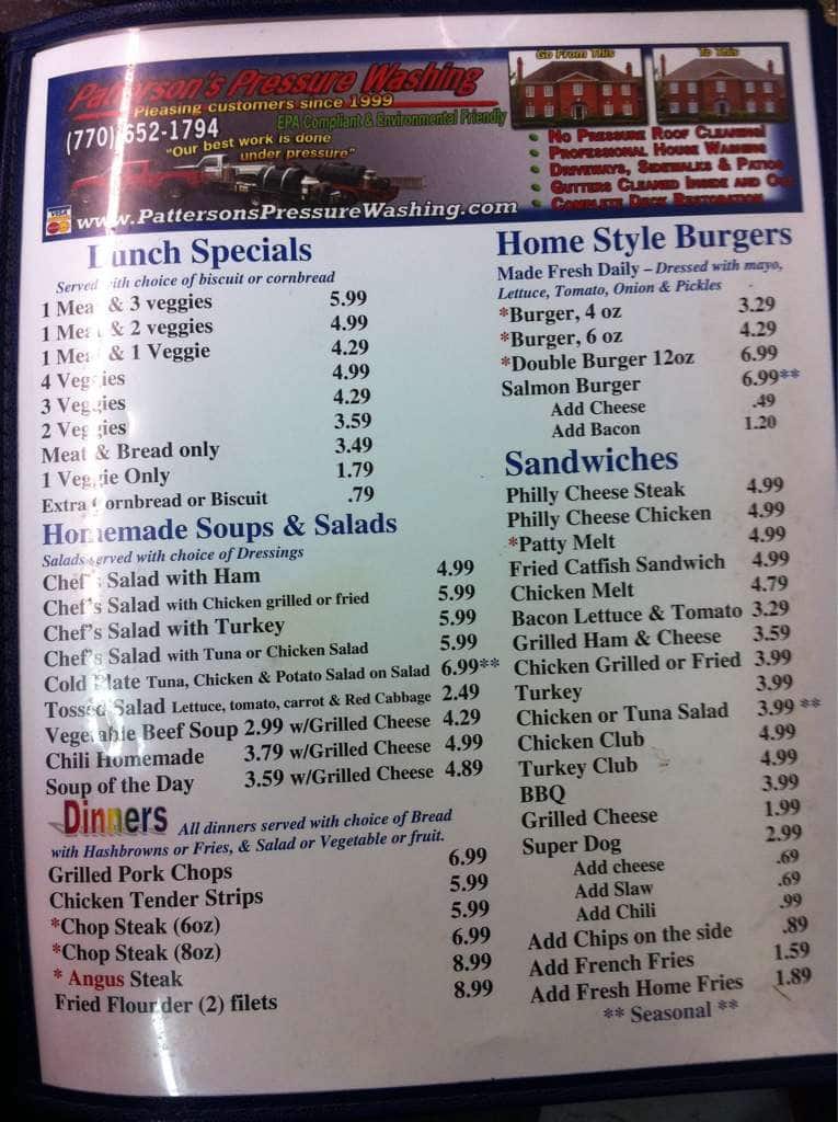 menu-at-betty-s-home-cooking-restaurant-conyers