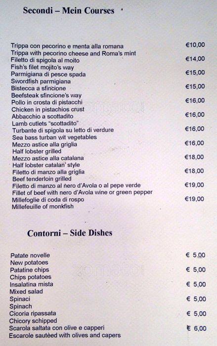 Menu di Zagara 