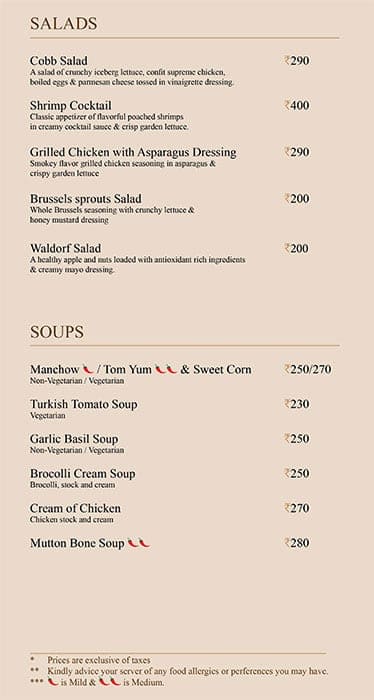 Menu of Indchicoo Race Course Coimbatore Menu of Indchicoo Race Course Coimbatore