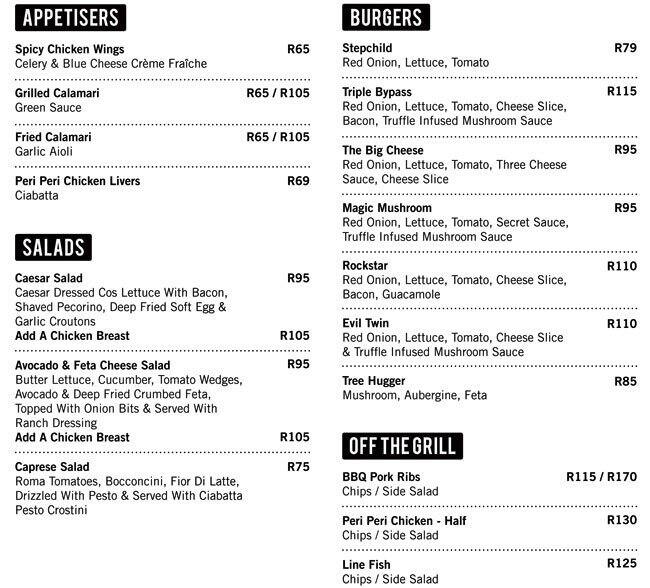 Tiger's Milk Restaurant & Bar Menu Zomato SA