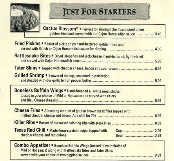 Texas Roadhouse Menu Menu For Texas Roadhouse Arvada Denver