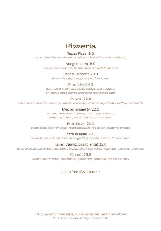 Menu at Paesano restaurant, Hampton Park, 42/166 Somerville Rd