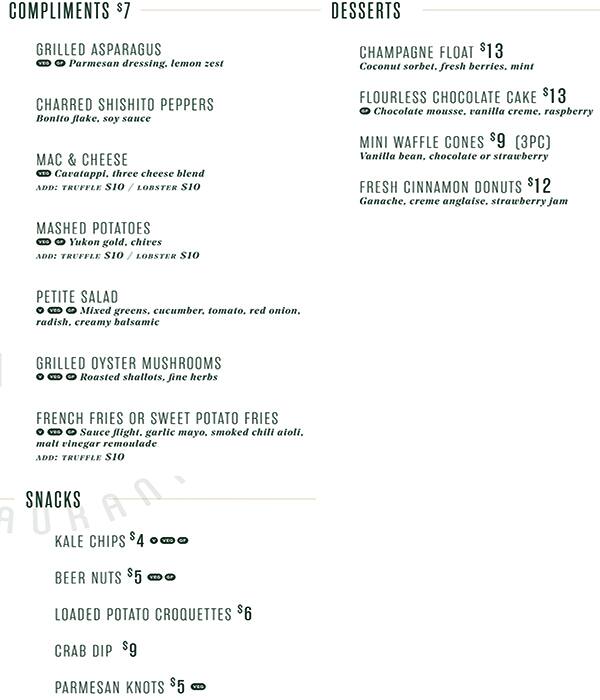 Menu at Clutch Bar, Chicago