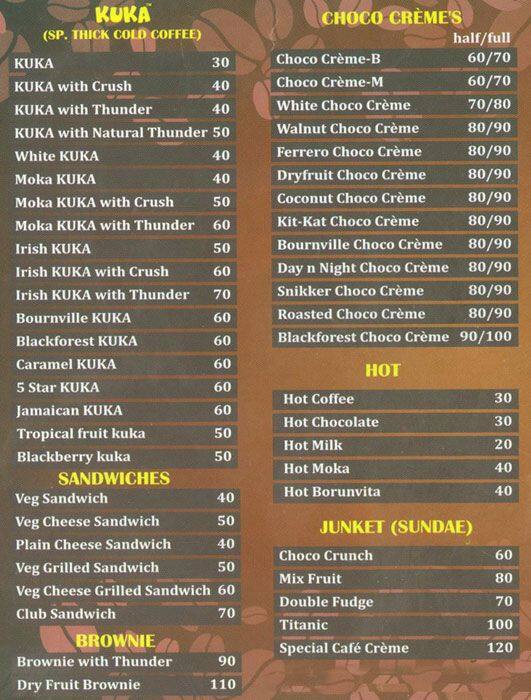 Cafe Creme menu, Menu restauracji Cafe Creme, Dhantoli, Nagpur Zomato