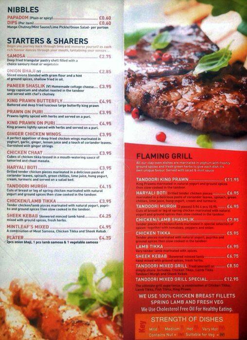 Mint Leaf Menu, Menu for Mint Leaf, London Zomato UK