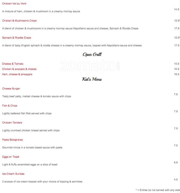 Menu at The Chef's House cafe, Campbelltown, Shop 23