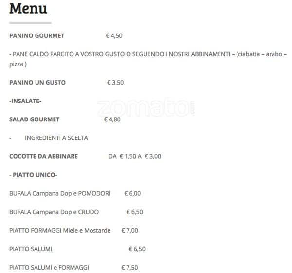 Menu di Pangourmet 