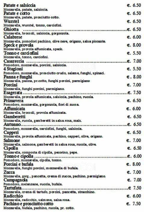 Menu di Lo Schiaccianoci 