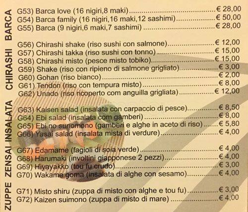 Menu di Ristorante Michelle 