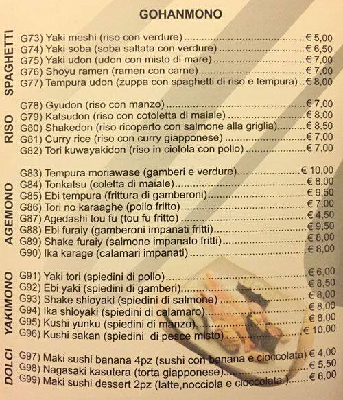 Menu di Ristorante Michelle 