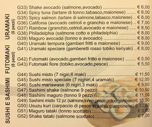 Menu di Ristorante Michelle 