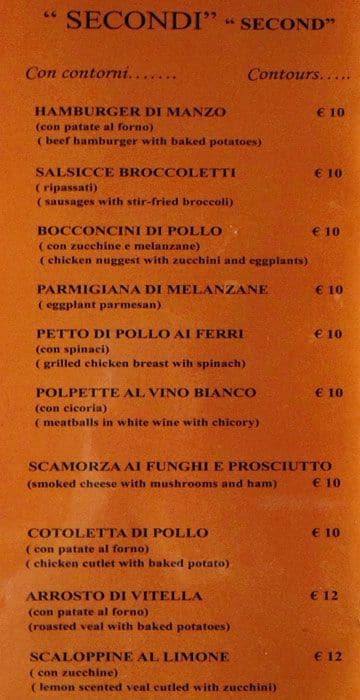 Menu di Gran Caffe Arenula 