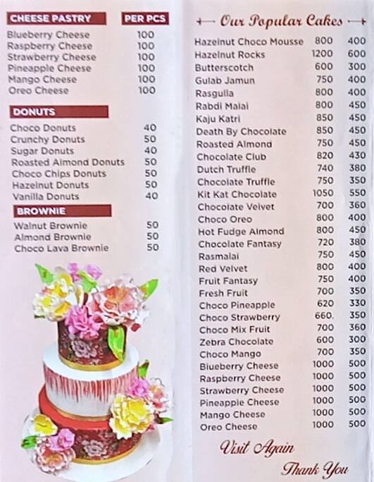 Menu of Tasty Bite, Jogeshwari, Mumbai