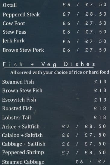 Windrush 212 menu