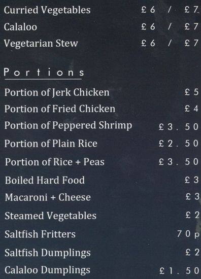 Windrush 212 menu