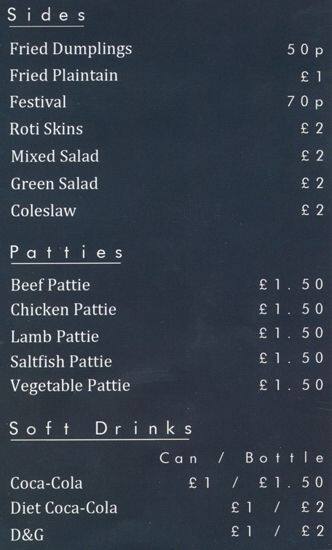 Windrush 212 menu